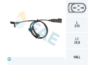 Sensor, rotações da roda