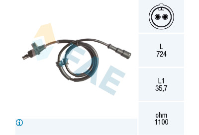 Sensor, rotações da roda