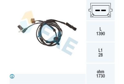 Sensor, rotações da roda