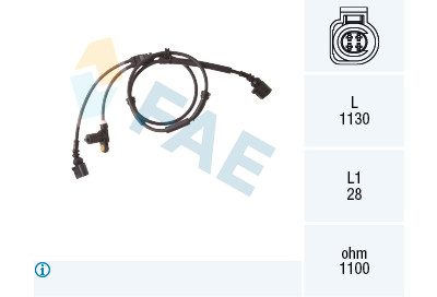 Sensor, rotações da roda