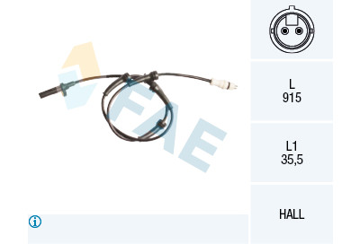 Sensor, rotações da roda