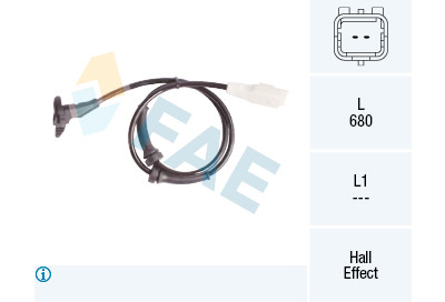 Sensor, rotações da roda