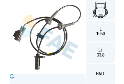 Sensor, rotações da roda