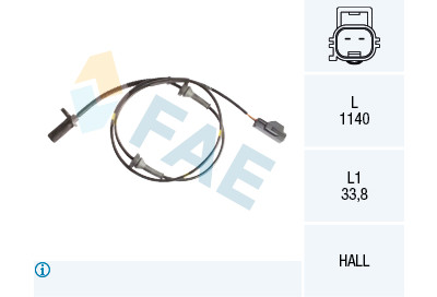 Sensor, rotações da roda
