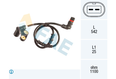 Sensor, rotações da roda