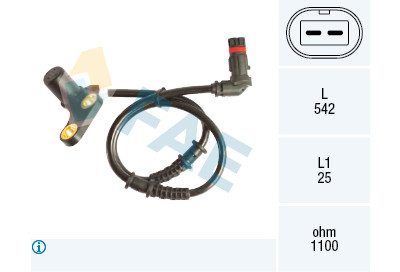 Sensor, rotações da roda