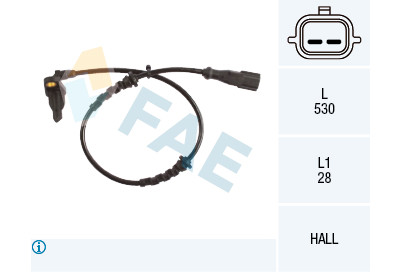 Sensor, rotações da roda