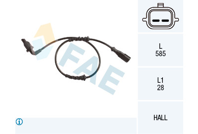 Sensor, rotações da roda
