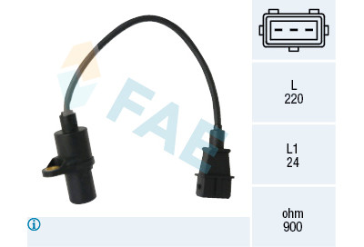 Sensor de rotação, controle do motor FAE 79049