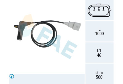 Sensor de rotação, controle do motor FAE 7-9064