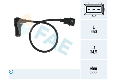 Sensor de rotação, controle do motor FAE 79074