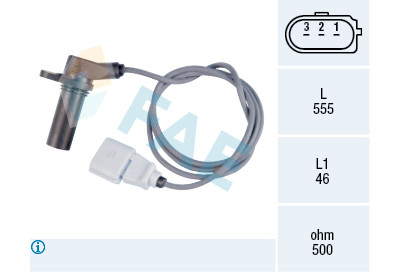 Sensor de rotação, controle do motor FAE 79132