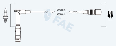 Conjunto de cabos de ignição FAE 85051