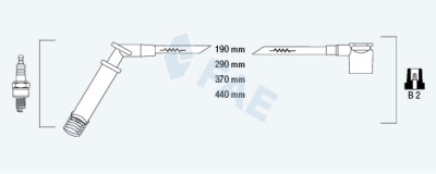 Conjunto de cabos de ignição FAE 85100