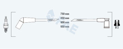 Conjunto de cabos de ignição FAE 85/114