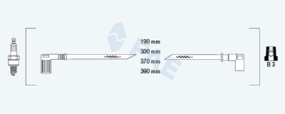 Conjunto de cabos de ignição FAE 85250