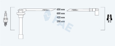Conjunto de cabos de ignição FAE 858 60