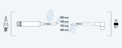Conjunto de cabos de ignição FAE 85960