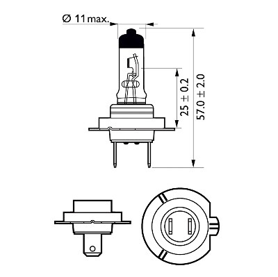 Lâmpada, farol de longo alcance VisionPlus