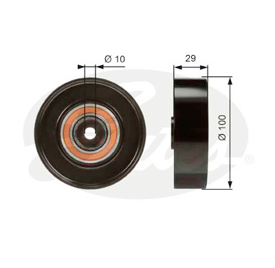 Polia de desvio/de guia, correia trapezoidal estriada poli V DriveAlign®