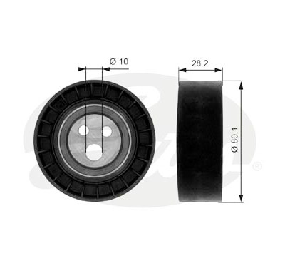 Polia de desvio/de guia, correia trapezoidal estriada poli V DriveAlign®