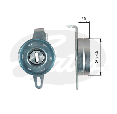 Rolo tensor, correia trapezoidal estriada poli V DriveAlign®