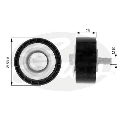 Polia de desvio/de guia, correia trapezoidal estriada poli V DriveAlign®