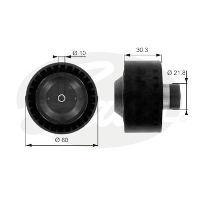 Polia de desvio/de guia, correia trapezoidal estriada poli V DriveAlign®