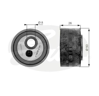 Rolo tensor, correia trapezoidal estriada poli V DriveAlign®