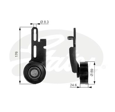 Rolo tensor, correia trapezoidal estriada poli V DriveAlign®
