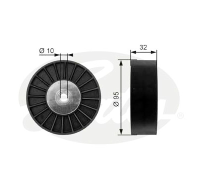 Polia de desvio/de guia, correia trapezoidal estriada poli V DriveAlign®
