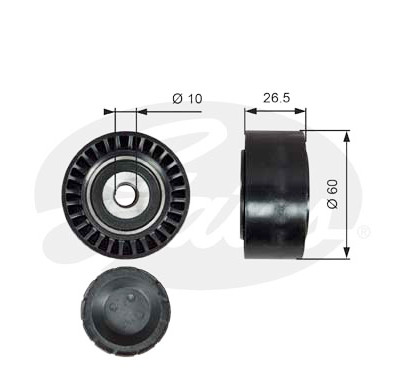 Polia de desvio/de guia, correia trapezoidal estriada poli V DriveAlign®