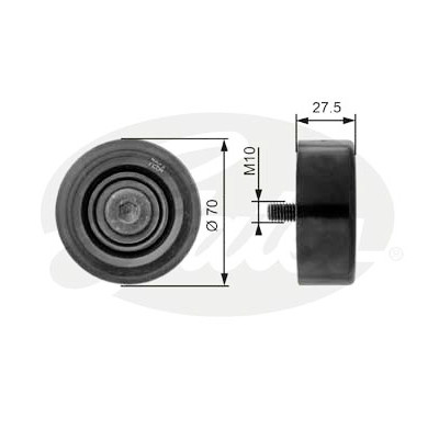 Polia de desvio/de guia, correia trapezoidal estriada poli V DriveAlign®