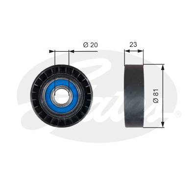 Polia de desvio/de guia, correia trapezoidal estriada poli V DriveAlign®
