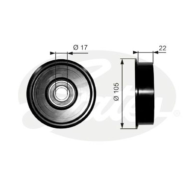 Rolo tensor, correia trapezoidal estriada poli V DriveAlign®