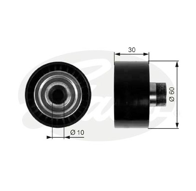 Polia de desvio/de guia, correia trapezoidal estriada poli V DriveAlign®