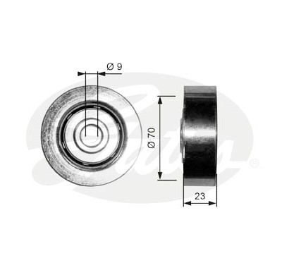 Polia de desvio/de guia, correia trapezoidal estriada poli V DriveAlign®