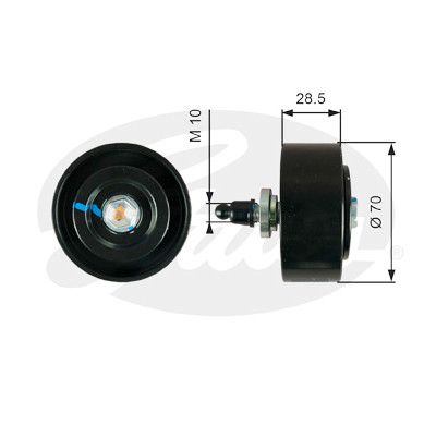 Polia de desvio/de guia, correia trapezoidal estriada poli V DriveAlign®