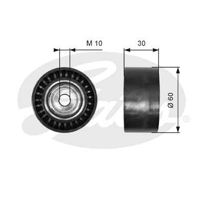 Polia de desvio/de guia, correia trapezoidal estriada poli V DriveAlign®