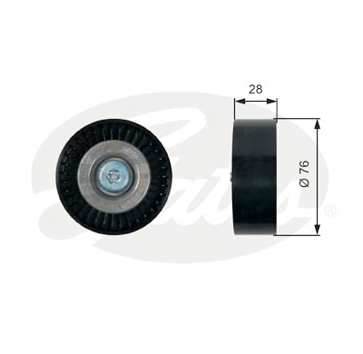 Polia de desvio/de guia, correia trapezoidal estriada poli V DriveAlign®
