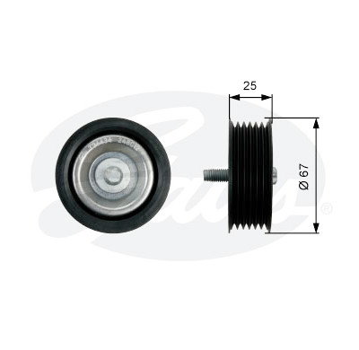 Polia de desvio/de guia, correia trapezoidal estriada poli V DriveAlign®