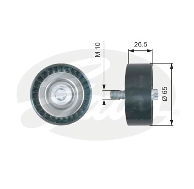 Polia de desvio/de guia, correia trapezoidal estriada poli V DriveAlign®