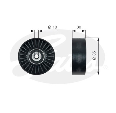 Polia de desvio/de guia, correia trapezoidal estriada poli V DriveAlign®