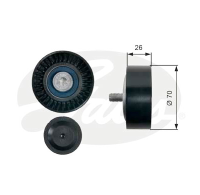 Polia de desvio/de guia, correia trapezoidal estriada poli V DriveAlign®