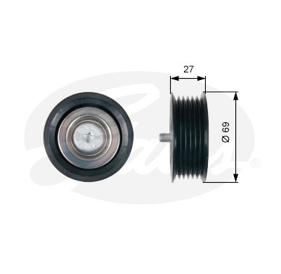 Polia de desvio/de guia, correia trapezoidal estriada poli V DriveAlign®