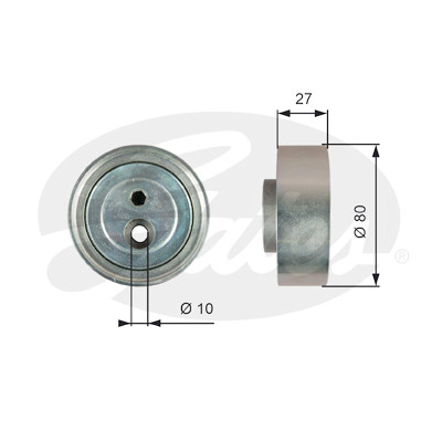 Polia de desvio/de guia, correia trapezoidal estriada poli V DriveAlign®