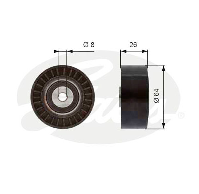 Polia de desvio/de guia, correia trapezoidal estriada poli V DriveAlign®