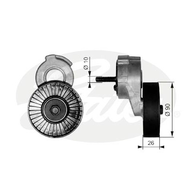Rolo tensor, correia trapezoidal estriada poli V DriveAlign®