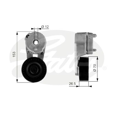 Rolo tensor, correia trapezoidal estriada poli V DriveAlign®