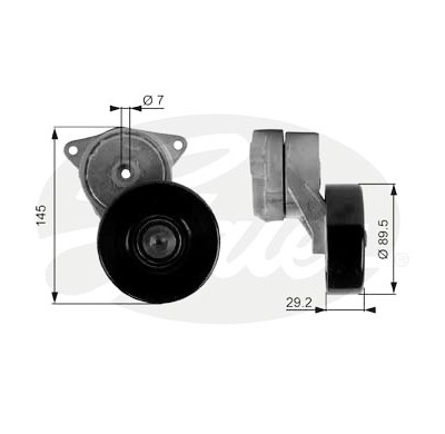 Rolo tensor, correia trapezoidal estriada poli V DriveAlign®